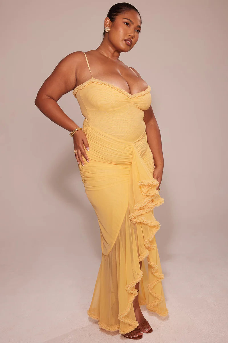 Golden Glow Maxi Dress
