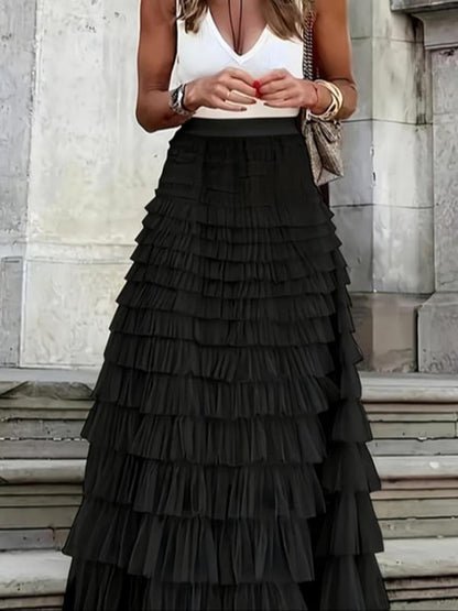 Enchanted Mesh Maxi Skirt