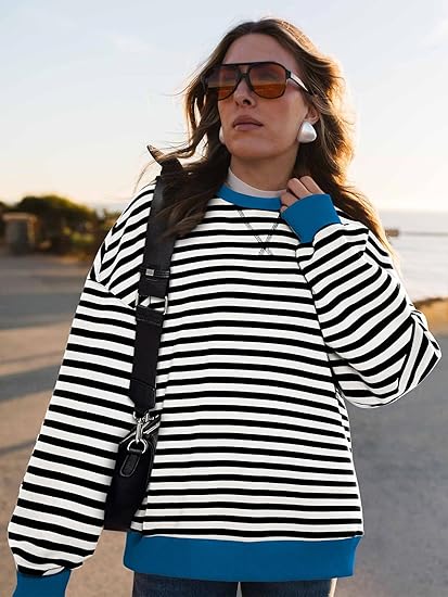Striped Oversized Sweatshirt