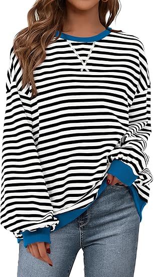 Striped Oversized Sweatshirt