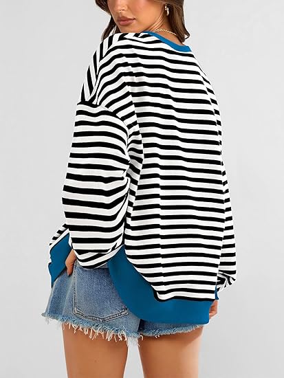 Striped Oversized Sweatshirt